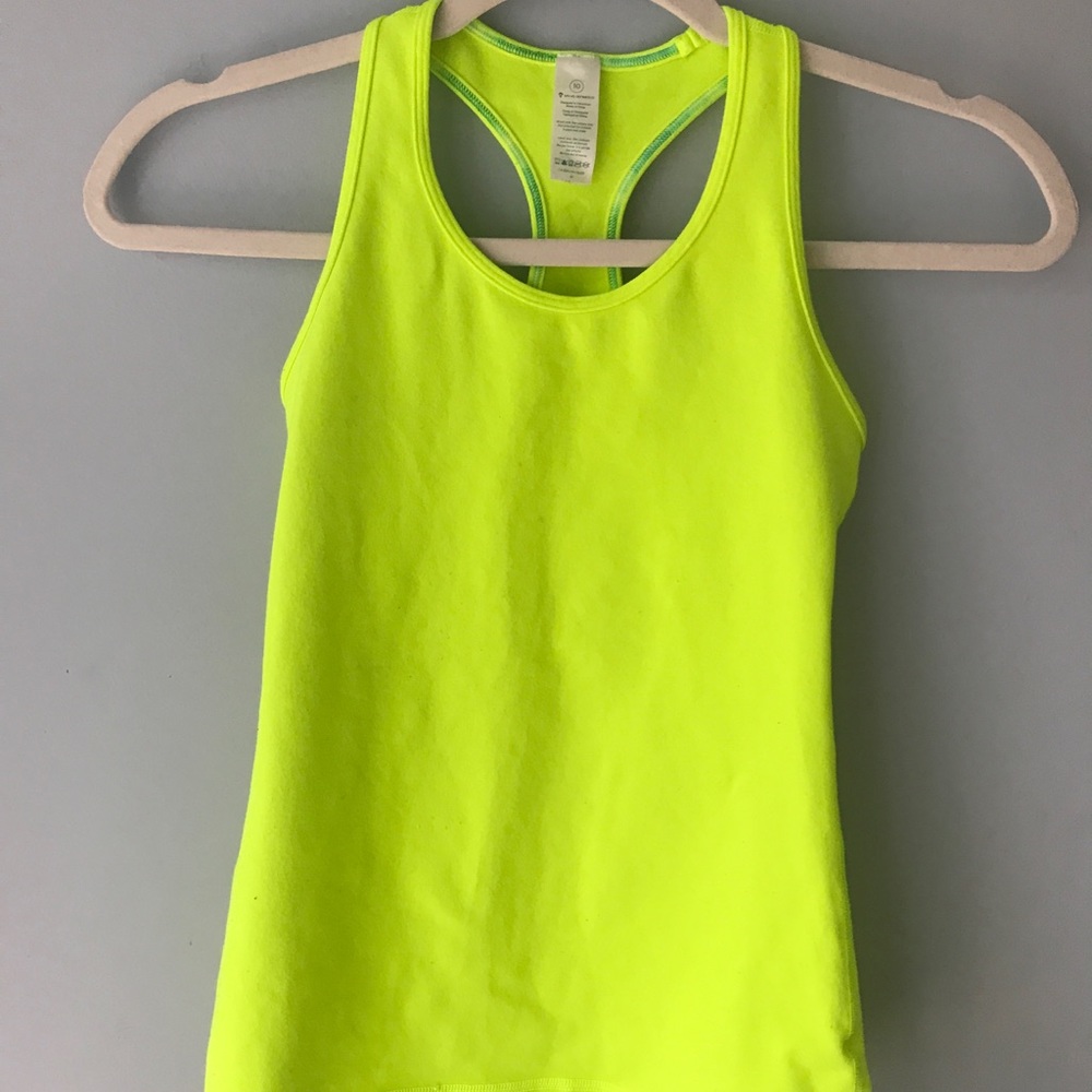 Ivivva neon yellow tank and turquoise skort